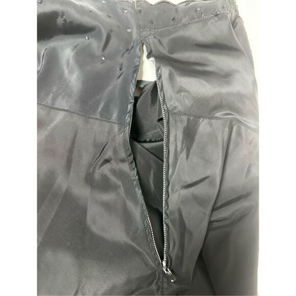 Barbizon Black Romantic Satine Embroidered Strap Cocktail Bohémien Dress Size 12 - Picture 13 of 14